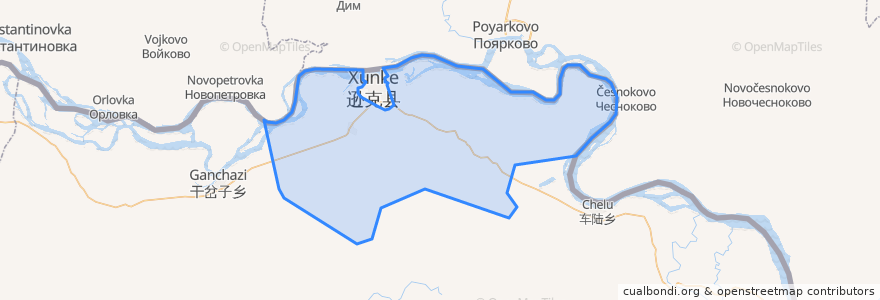 Mapa de ubicacion de 奇克镇.