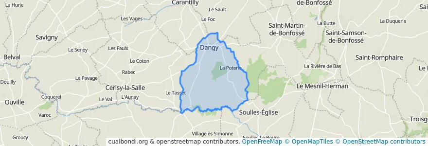 Mapa de ubicacion de Dangy.