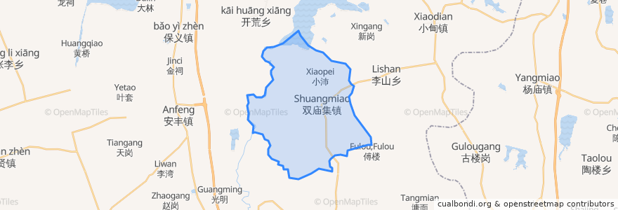 Mapa de ubicacion de 双庙集镇.
