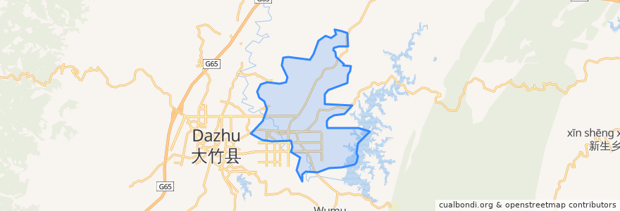Mapa de ubicacion de 东柳街道.