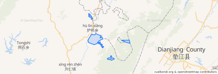 Mapa de ubicacion de Zhangjia.