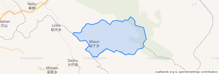 Mapa de ubicacion de Miaozi.