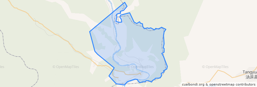 Mapa de ubicacion de 浩良河镇.