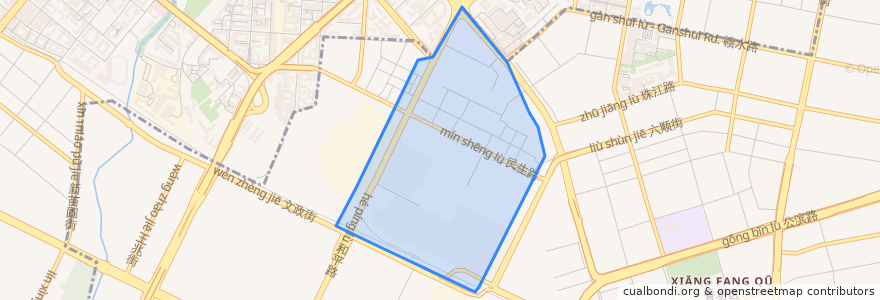 Mapa de ubicacion de 和平路街道.