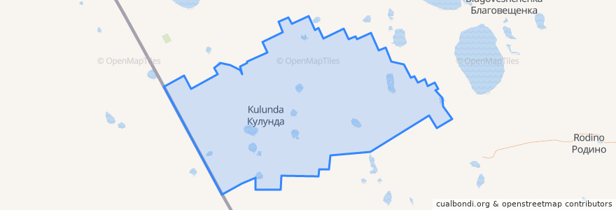 Mapa de ubicacion de Kulundinsky District.