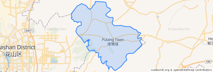 Mapa de ubicacion de 濮塘镇.