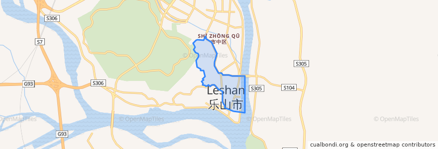 Mapa de ubicacion de Shanghe Subdistrict.