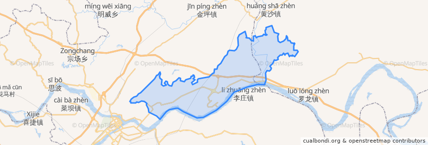 Mapa de ubicacion de 沙坪街道.