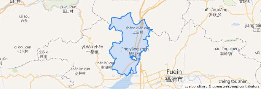 Mapa de ubicacion de 镜洋镇.