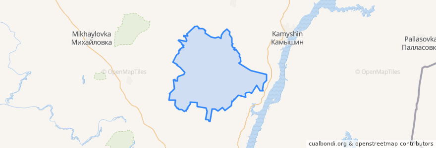 Mapa de ubicacion de Olkhovsky District.