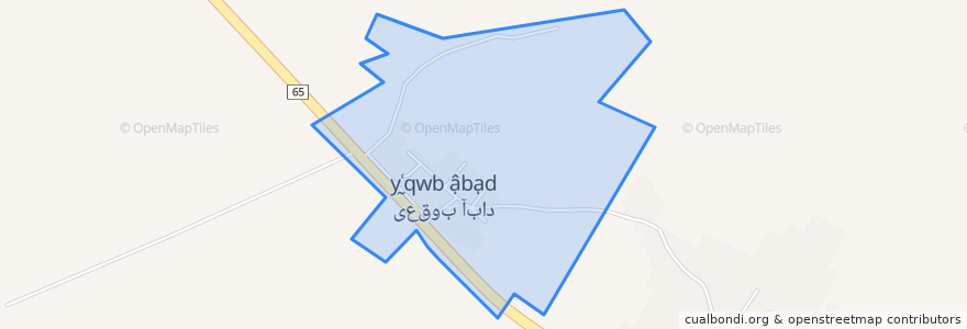 Mapa de ubicacion de Yaqubabad.