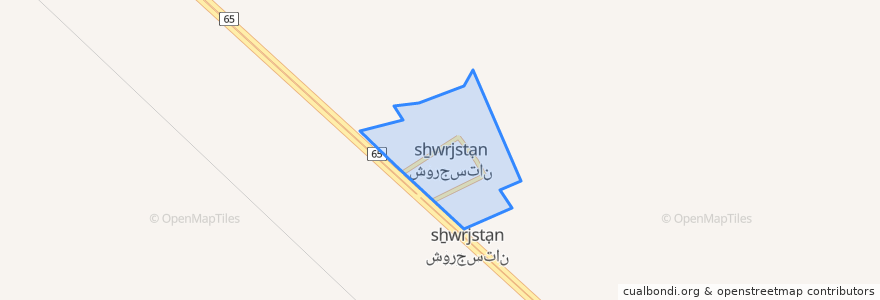 Mapa de ubicacion de Shurjestan.