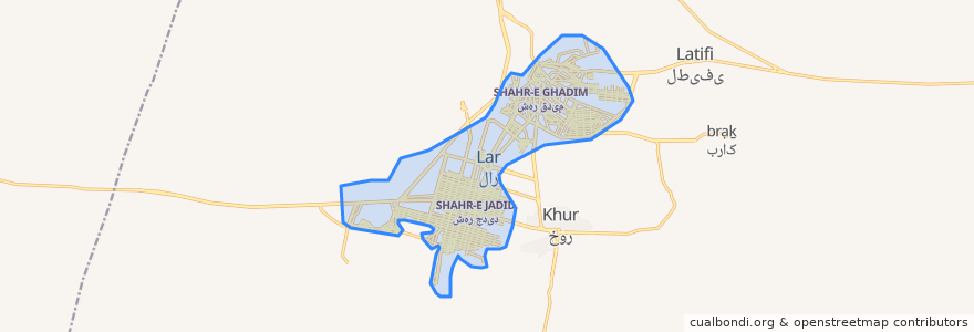 Mapa de ubicacion de Lar.