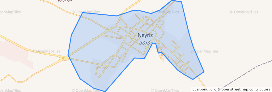 Mapa de ubicacion de Neyriz.