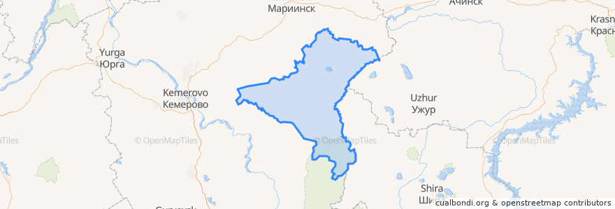 Mapa de ubicacion de Tisulsky Municipal Okrug.