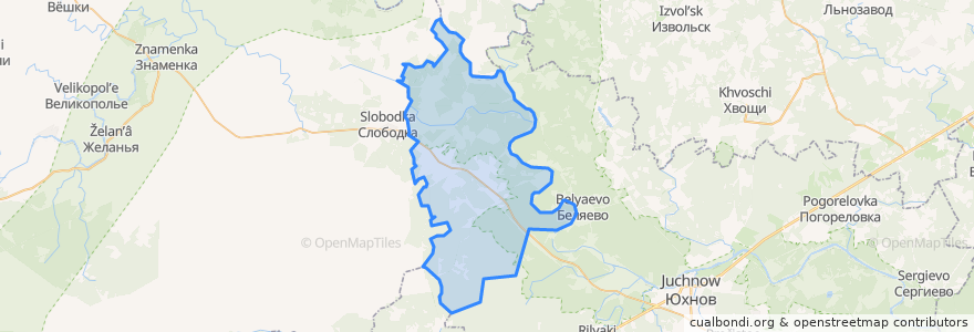 Mapa de ubicacion de сельское поселение Село Климов Завод.