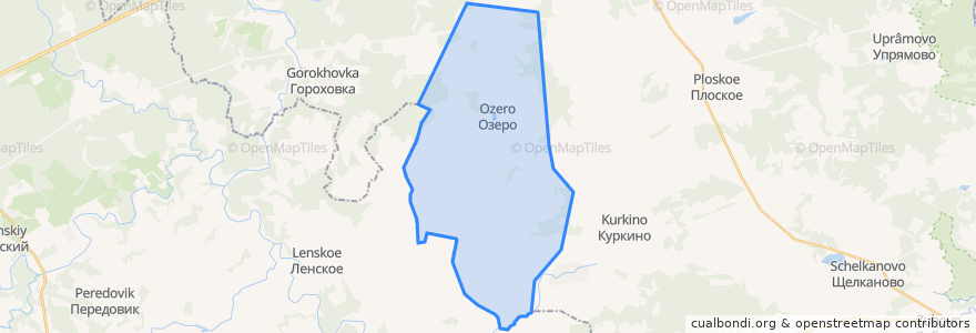 Mapa de ubicacion de сельское поселение Деревня Озеро.