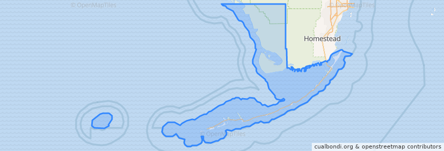 Mapa de ubicacion de Monroe County.