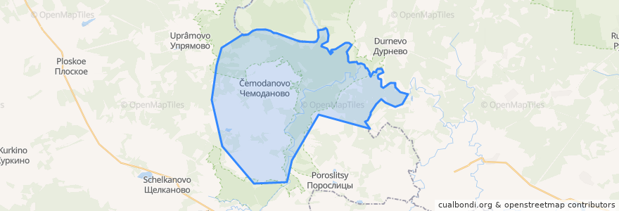 Mapa de ubicacion de сельское поселение Деревня Чемоданово.