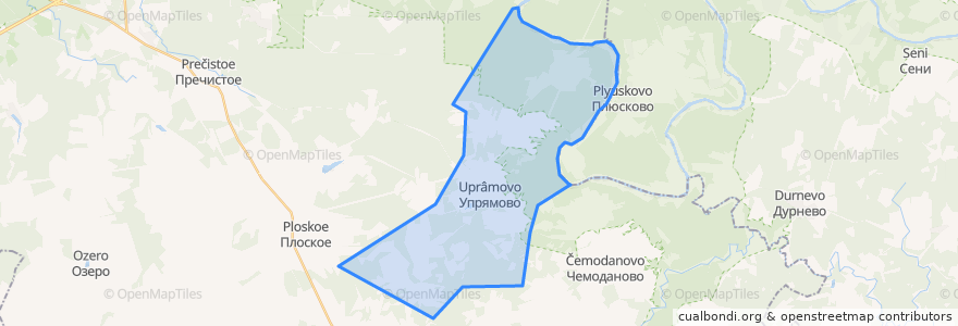 Mapa de ubicacion de сельское поселение Деревня Упрямово.