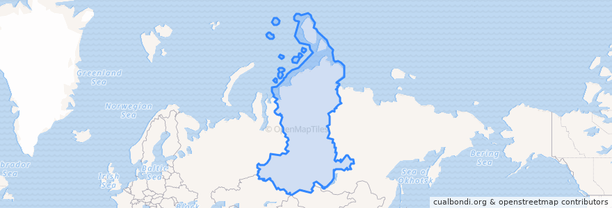 Mapa de ubicacion de Сибирский федеральный округ.