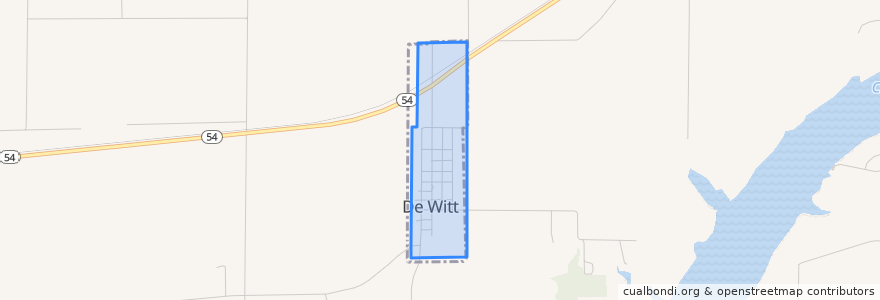 Mapa de ubicacion de De Witt.