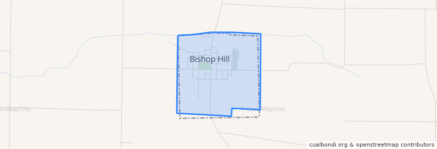 Mapa de ubicacion de Bishop Hill.