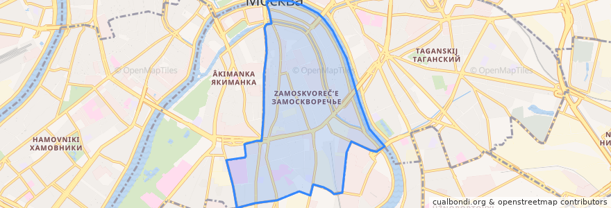 Mapa de ubicacion de Rajon Samoskworetschje.