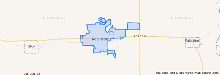 Mapa de ubicacion de Robinson.