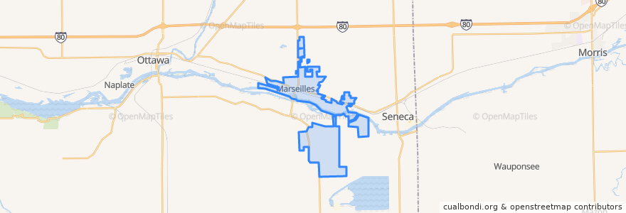 Mapa de ubicacion de Marseilles.