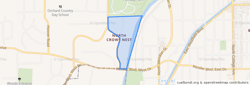 Mapa de ubicacion de North Crows Nest.