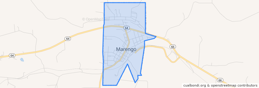 Mapa de ubicacion de Marengo.