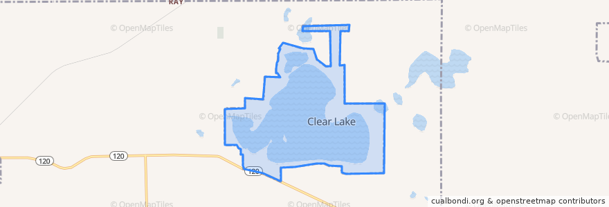 Mapa de ubicacion de Clear Lake.