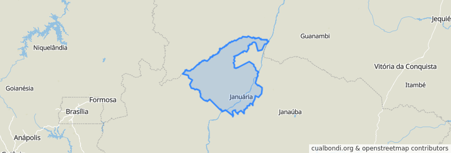Mapa de ubicacion de Região Geográfica Imediata de Januária.