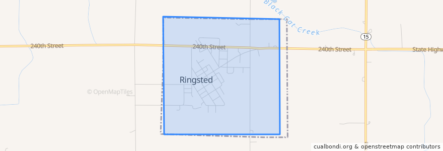 Mapa de ubicacion de Ringsted.
