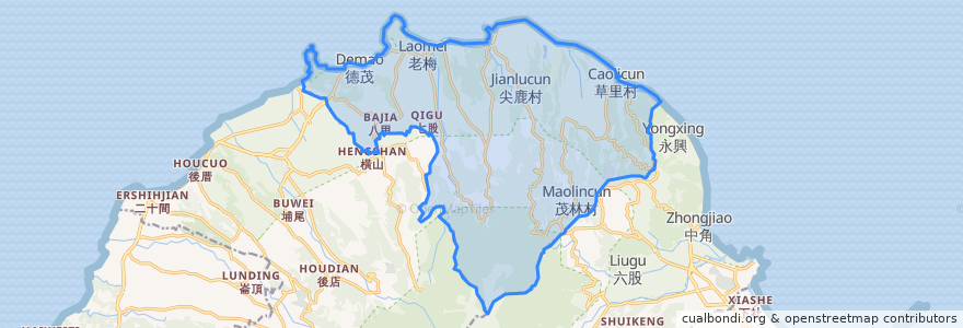 Mapa de ubicacion de Shimen District.