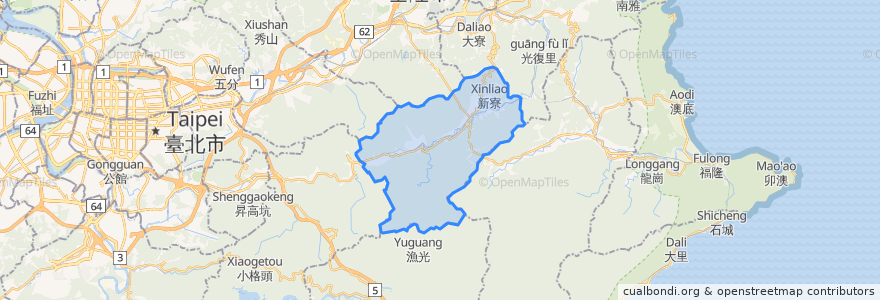 Mapa de ubicacion de 平渓区.