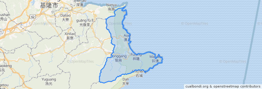 Mapa de ubicacion de Gongliao District.