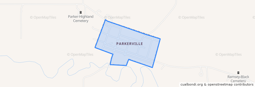Mapa de ubicacion de Parkerville.