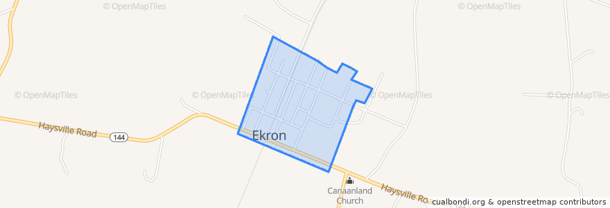 Mapa de ubicacion de Ekron.