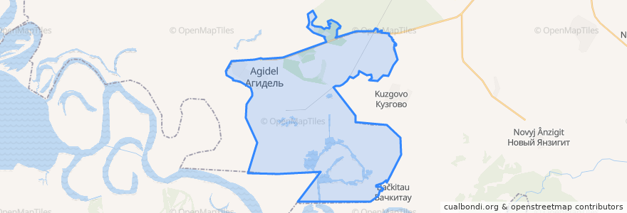 Mapa de ubicacion de городской округ Агидель.