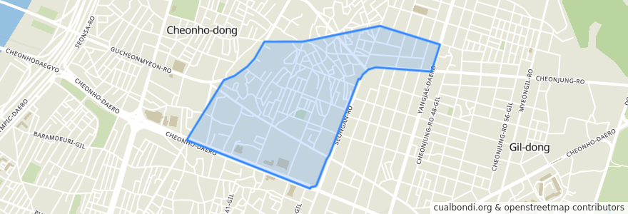 Mapa de ubicacion de Cheonho 3(sam)-dong.