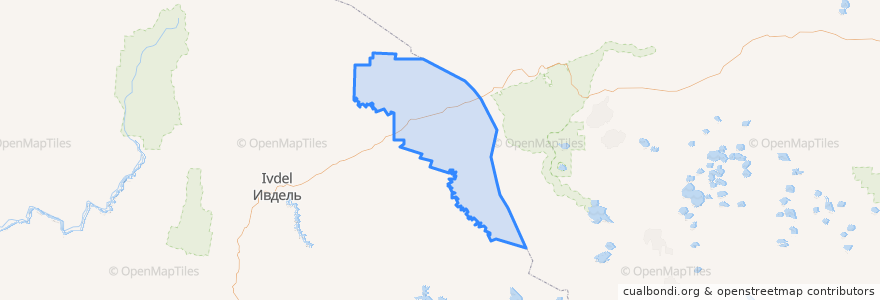 Mapa de ubicacion de Pelym.