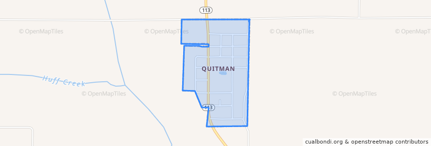 Mapa de ubicacion de Quitman.