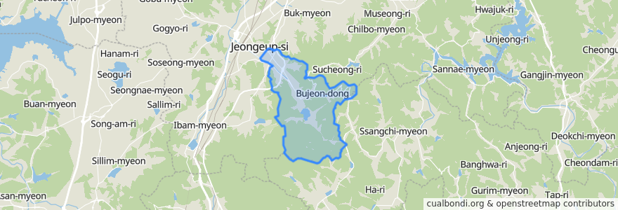 Mapa de ubicacion de Naejangsang-dong.