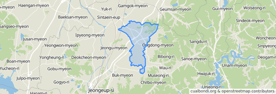 Mapa de ubicacion de 泰仁面.