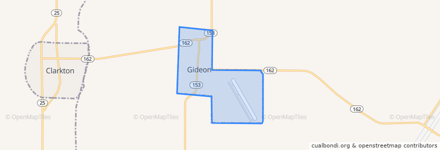 Mapa de ubicacion de Gideon.