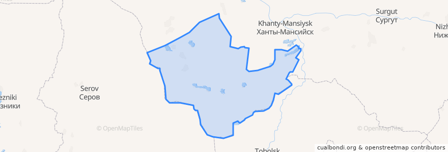Mapa de ubicacion de Кондинский район.