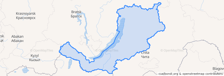 Mapa de ubicacion de Bouriatie.