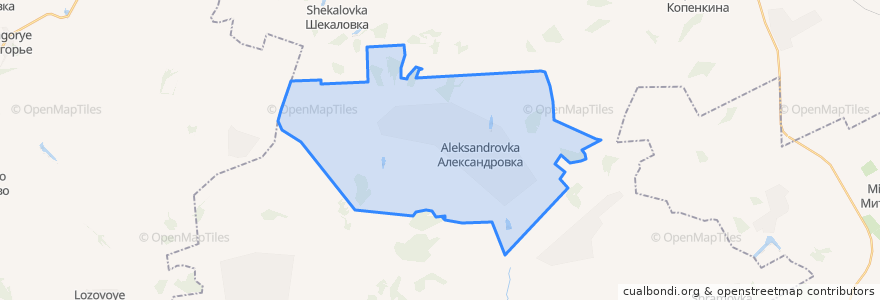 Mapa de ubicacion de Александровское сельское поселение.